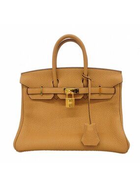 Hermes Handbag Birkin 25 Togo Biscuit Gold